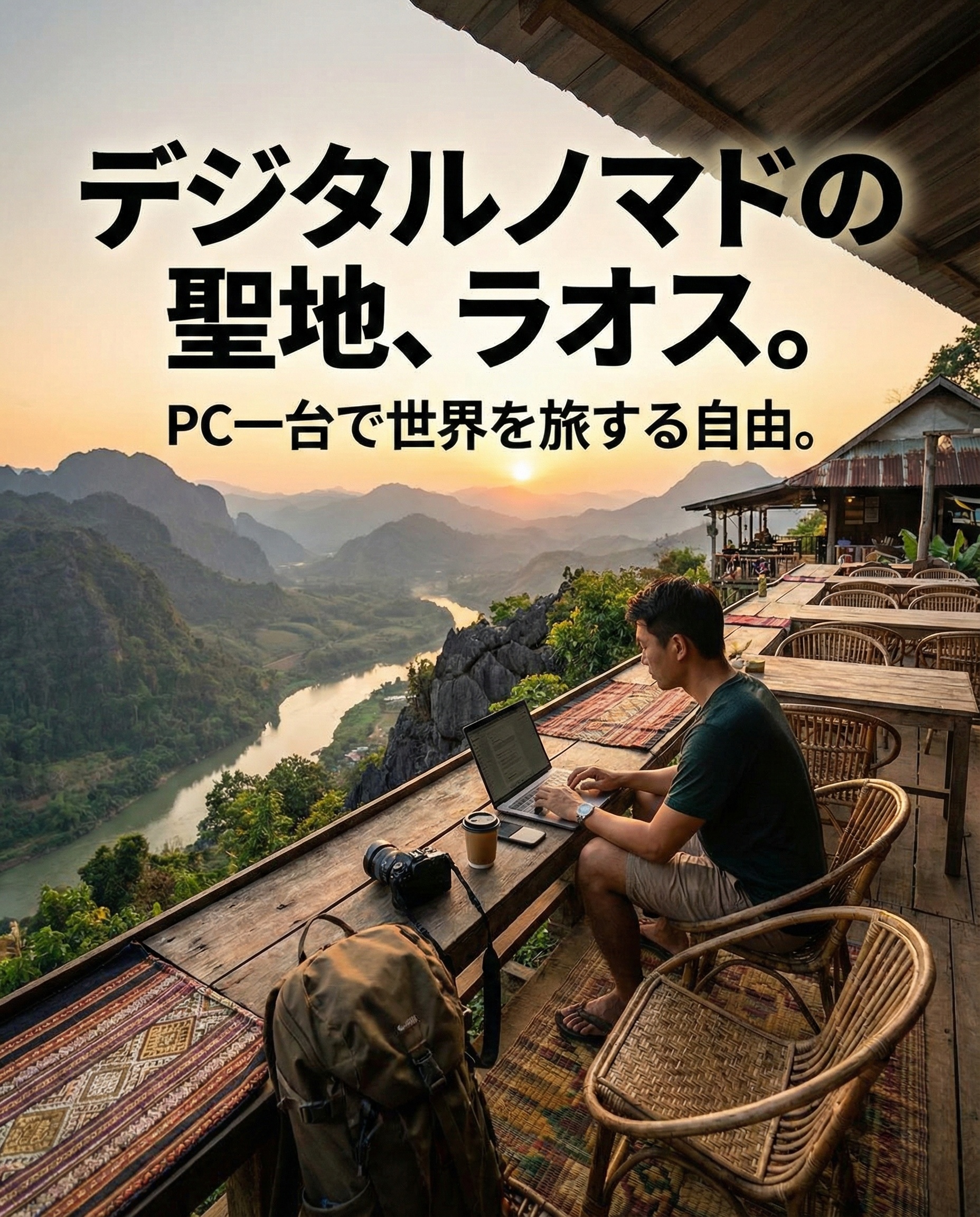 デジタルノマドの聖地、ラオス。PC一台で世界を旅する自由。