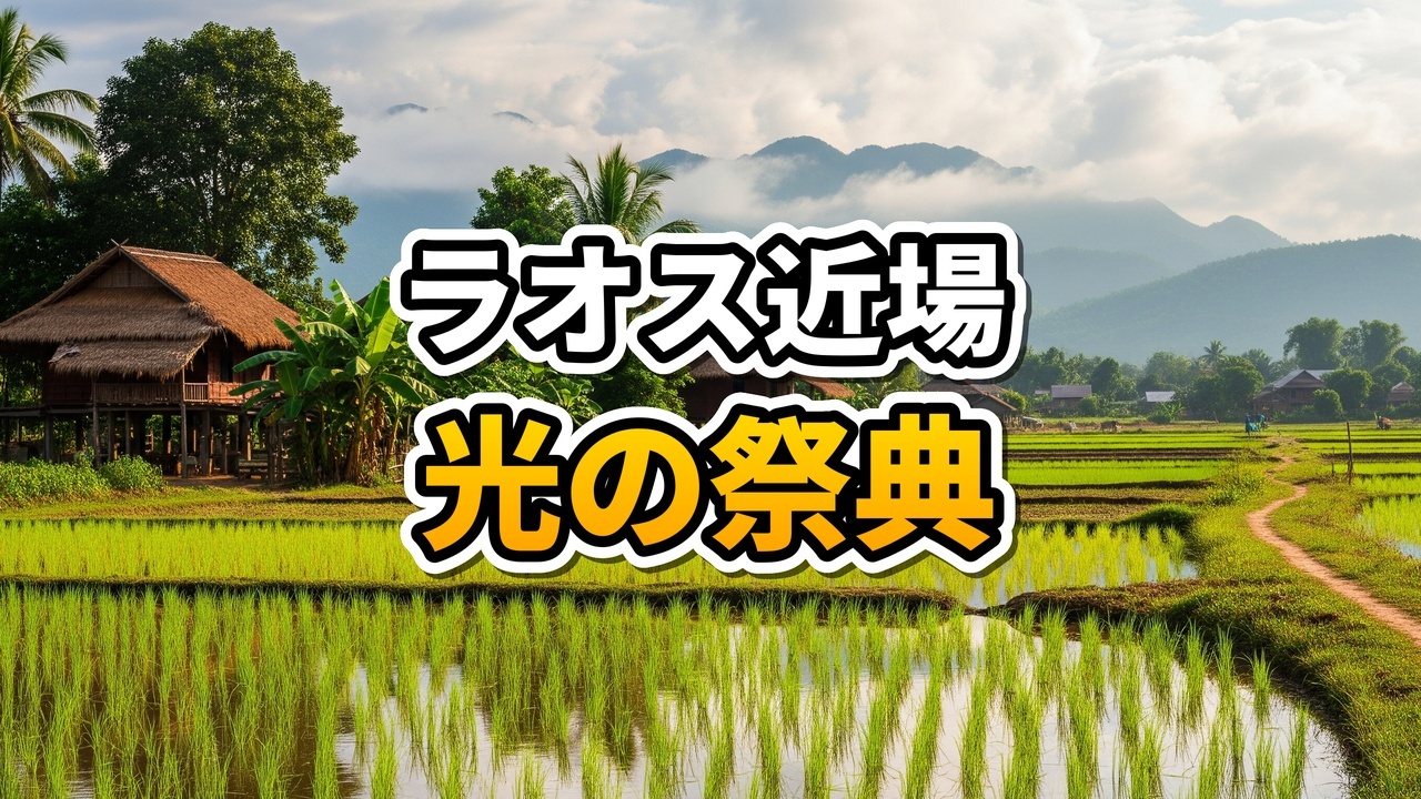 セントラル・ウドーン前の広場で開催されているWinter Chill Marketの煌びやかな夜景と巨大クリスマスツリー