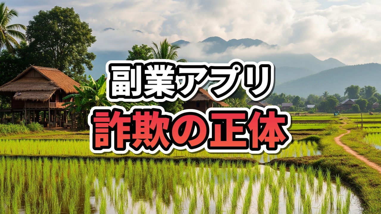 ラオスの街角でスマートフォンを持ち、BillStarRecognitionアプリの画面を見つめる人物の手元