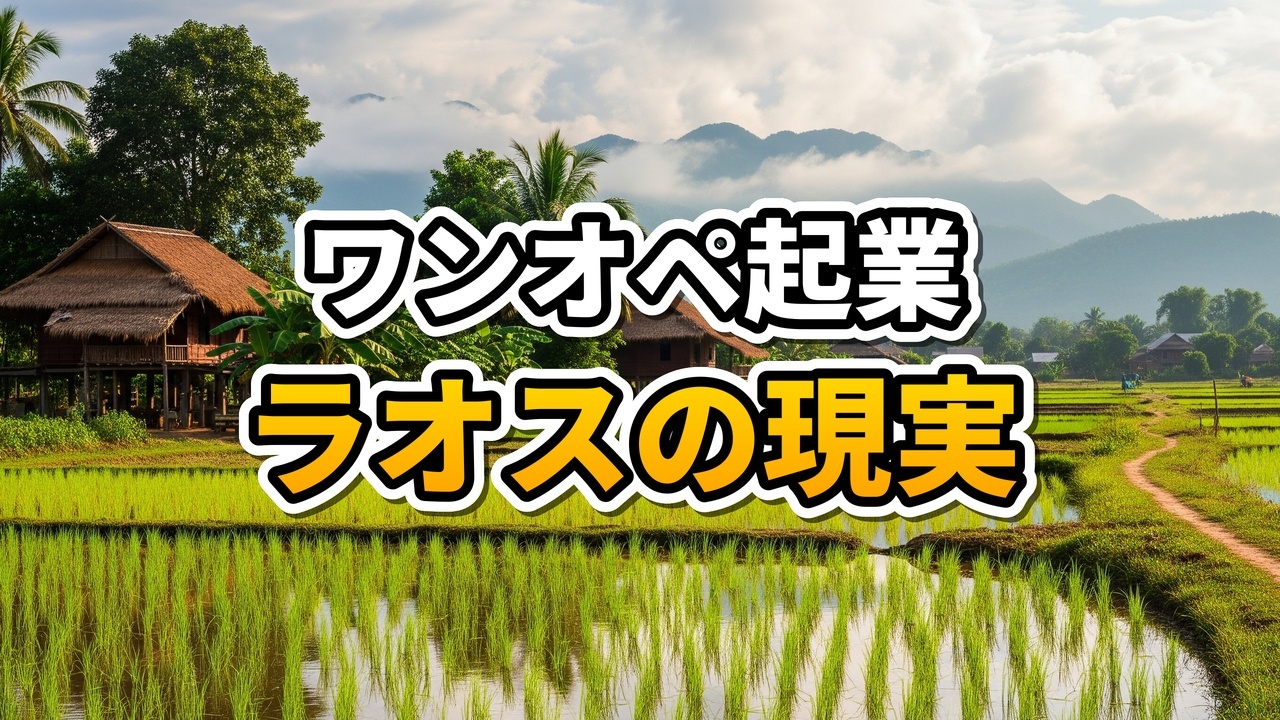 オフィスのデスクで忙しそうに話す白いシャツを着たラオス人の若い女性起業家